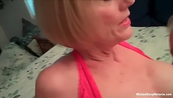 Mature Blonde'S Big Natural Tits And Retro Style In Action