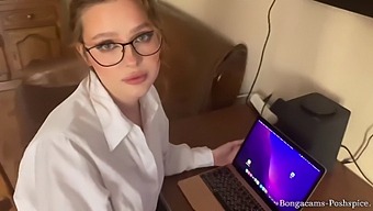 Pov: Watch A Stepdaughter Give A Blowjob And Get Facialized