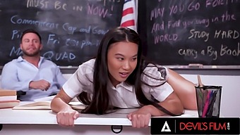 Big Cocked Teacher Satisfies Horny Asian Student'S Craving In This Hot Video