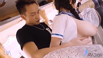 Taiwanese Babe With Huge Breasts Has Sex On A Bus With A Stranger