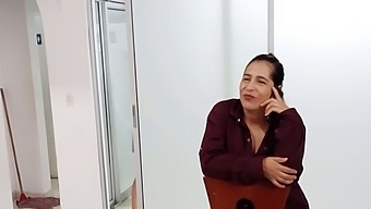 Latina Stepmom Interrupts Her Lover'S Phone Call And Steps In