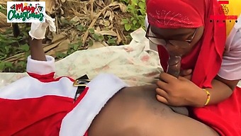 Nigerian Farm Couple'S Romantic Christmas Scene. Subscribe To Red.