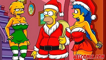 A Christmas Surprise: Giving His Wife To Beggars As A Gift In A Simpsons Hentai