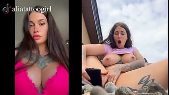Big Tits And Ass Tiktok Model Gets Caught Playing With Dildo And Cums Hard