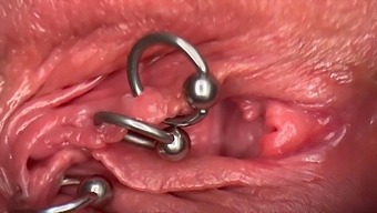 Intense Close-Up Of My Pierced Clit And Vagina, Leading To Self-Cunnilingus And Internal Peeing