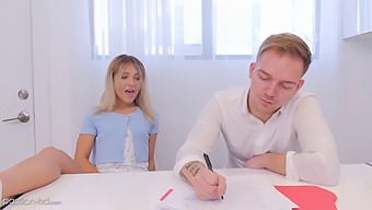 A Blonde Teen'S Tight Pussy Gets A Hardcore Workout By Her College Tutor