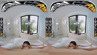 Immerse Yourself In A Steamy Bath With Kiana Kumani In This Virtual Reality Video.