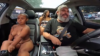 Anâzinha Do Mau'S Outdoor Nudity In A Car Around São Paulo
