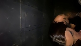 Secretly Recorded Video Of A Tattooed Wife Giving Oral In A Nightclub Restroom