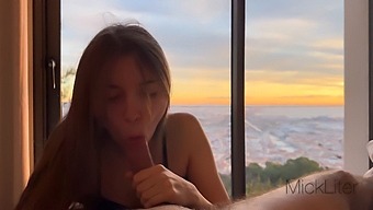 Amateur Brunette Gives A Sloppy Blowjob In Homemade Video