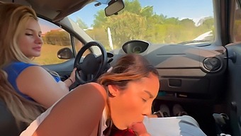 Two Babes Seduce Me In Their Car And Give Me A Deepthroat Blowjob