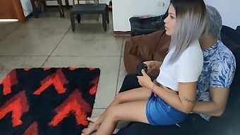 Almost Caught By Her Parents, My Daughter-In-Law Gets Naughty With Her Stepdad'S Toy